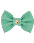 Matcha Sage Green Linen Dog Bow Tie - SUNNY TAILS