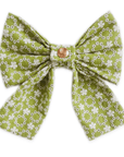 Olive Eyelet Sailor Dog Bow Tie - SUNNY TAILS