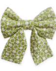 Olive Eyelet Sailor Dog Bow Tie - SUNNY TAILS