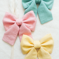 Yuzu Yellow Linen Dog Sailor Bow