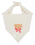 Picnic Teddy Ivory Linen Dog Bandana (Customizable) - SUNNY TAILS