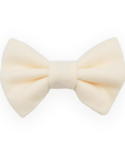 Ivory Flannel Dog Bow Tie - SUNNY TAILS