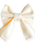 Ivory Flannel Sailor Dog Bow Tie - SUNNY TAILS