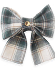 Woodland Plaid Flannel Dog Sailor Bow - SUNNY TAILS