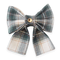 Woodland Plaid Flannel Dog Sailor Bow | Fall Dog Sailor Bow | Shop Sunny Tails