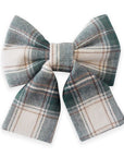 Woodland Plaid Flannel Dog Sailor Bow - SUNNY TAILS
