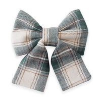 Woodland Plaid Flannel Dog Sailor Bow | Fall Dog Sailor Bow | Shop Sunny Tails