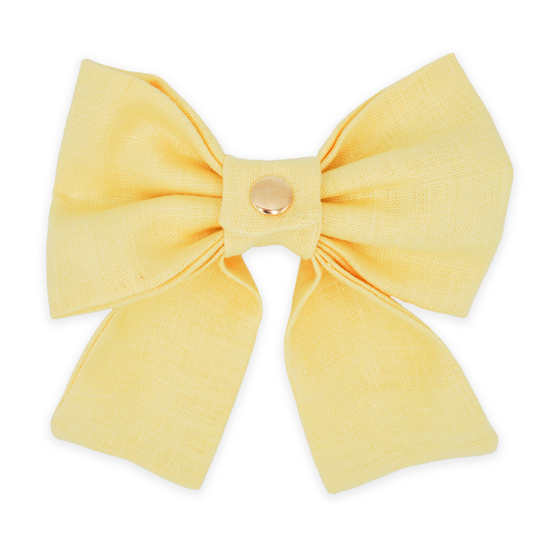 Yuzu Yellow Linen Dog Sailor Bow
