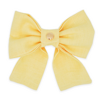 Yuzu Yellow Linen Dog Sailor Bow