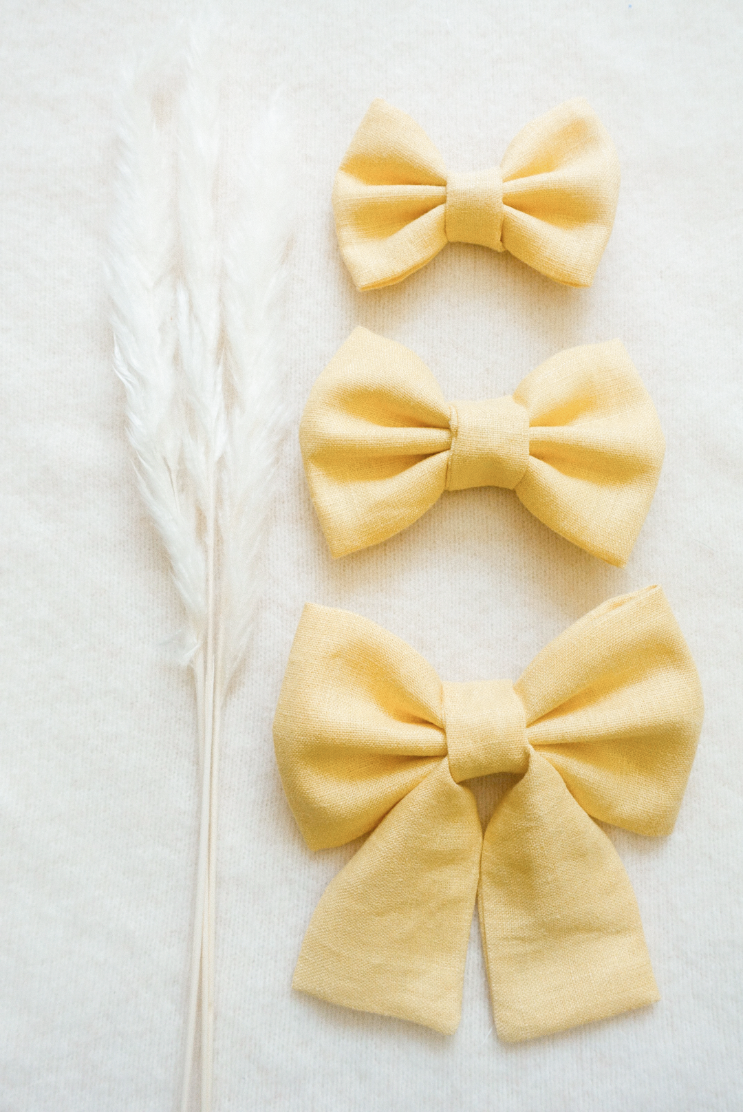 Yuzu Yellow Linen Dog Sailor Bow