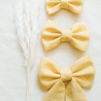 Yuzu Yellow Linen Dog Sailor Bow