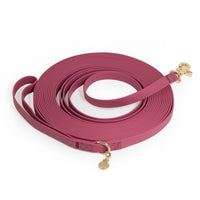 Mulberry Burgundy Waterproof Cloud 30 Ft Dog Leash | Lightweight PVC Long Leash | Odor Proof, Stink Proof, and Durable Dog Lead | Available in 3 Lengths