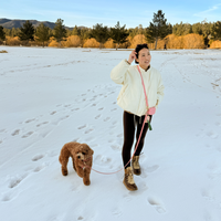 Perfect Pink Cloud Lite Harness Set | Hands Free Leash | No Pull Waterproof Harness | Waste Bag Holder