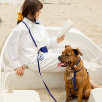 Signature Navy Blue Convertible Hands Free Cloud Dog Leash | Crossbody, Multifunctional, Waterproo