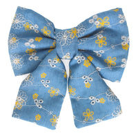 Denim & Daisies Dog Sailor Bow