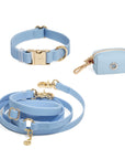 Malibu Blue Hands Free Leash | Cloud Waterproof Dog Collar |  Waste Dog Poop Bag Dispenser