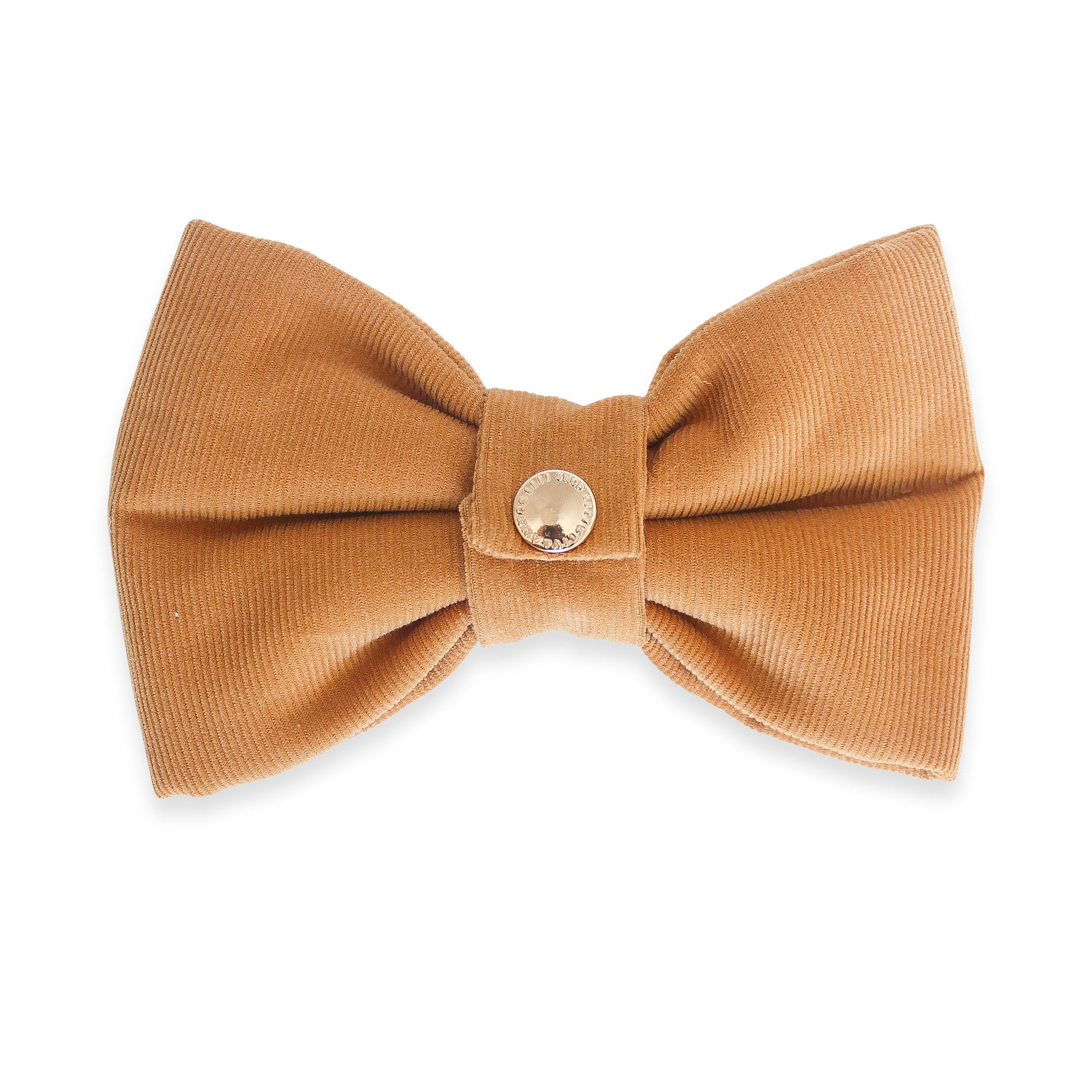 Caramel Corduroy Dog Bow Tie