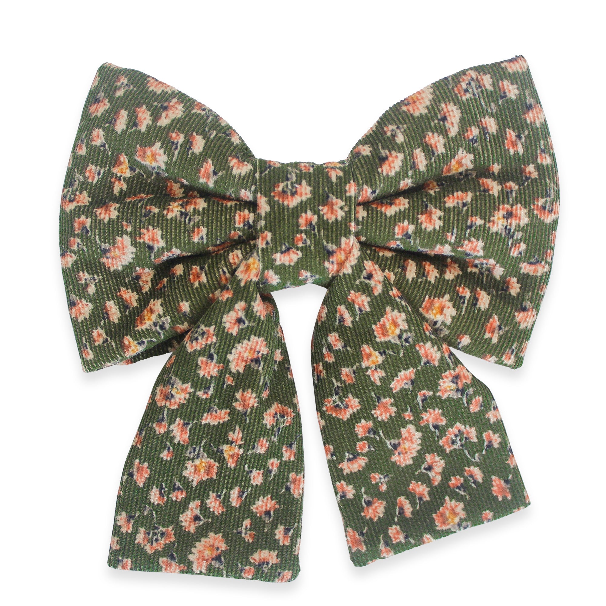 Autumn Florals Corduroy Dog Sailor Bow | Fall Dog Sailor Bow | Shop Sunny Tails