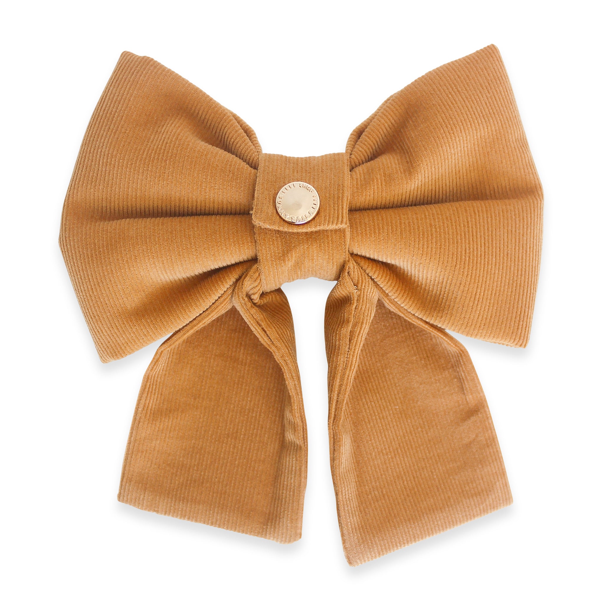 Caramel Corduroy Dog Sailor Bow - SUNNY TAILS