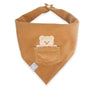 Caramel Corduroy Teddy Friends Vol. 2 Dog Bandana - Beige | Fall Teddy Bear Dog Bandana | Shop Sunny Tails