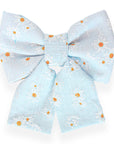 Embroidered Daisies Dog Sailor Bow