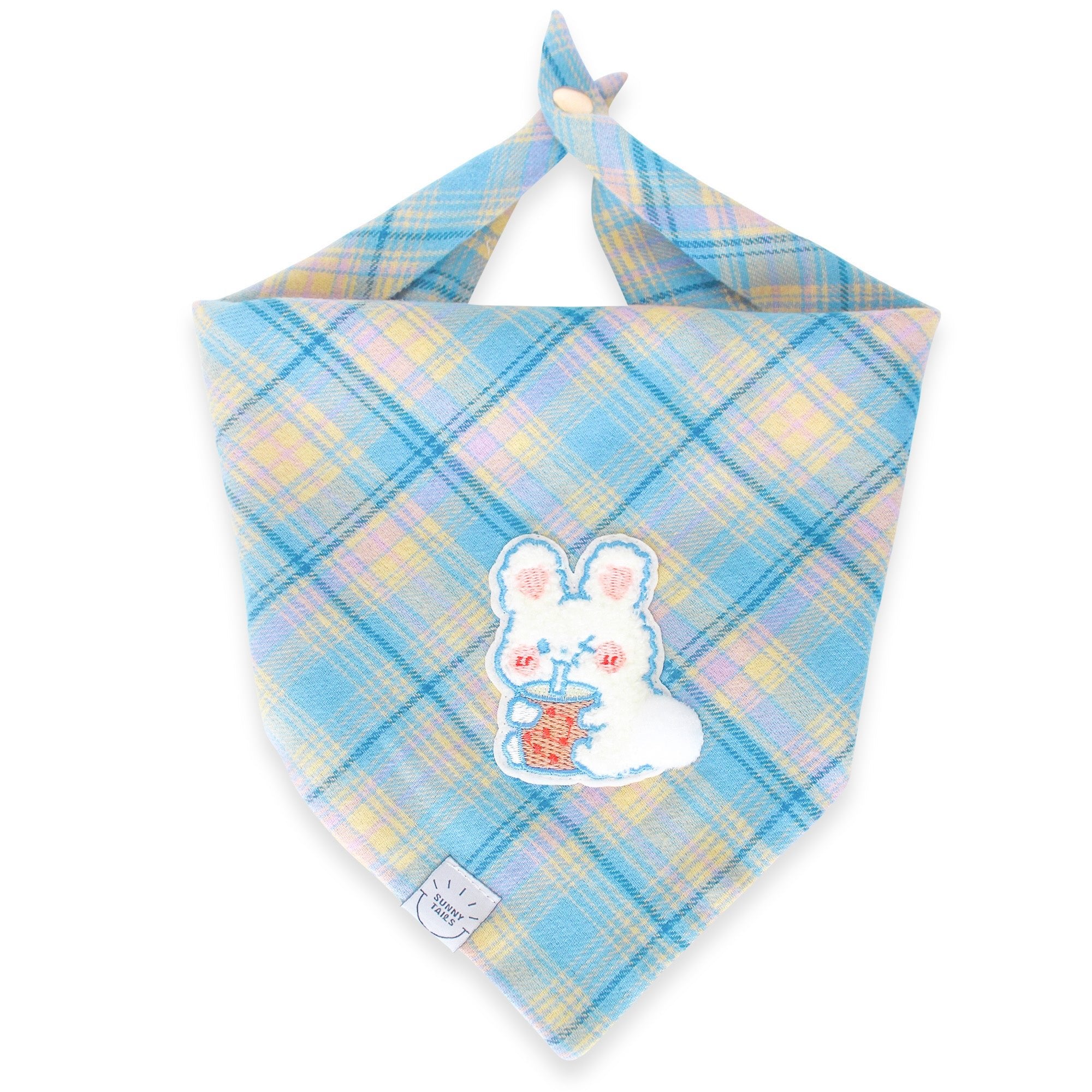 Spring Plaid Boba Bunny Dog Bandana - SUNNY TAILS