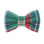 Green Tartan Flannel Dog Bow Tie | Christmas Flannel Dog Bow Tie  | Snap Over Collar Bow Tie | Shop Sunny Tails