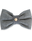 Grey Herringbone Dog Bow Tie | Wedding Dog Bow Tie | Shop Sunny Tails