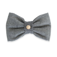 Grey Herringbone Dog Bow Tie | Wedding Dog Bow Tie | Shop Sunny Tails