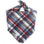 Frosted Foresty Flannel Frayed Dog Bandana | Brown and Blue Plaid Christmas Flannel | Shop Sunny Tails