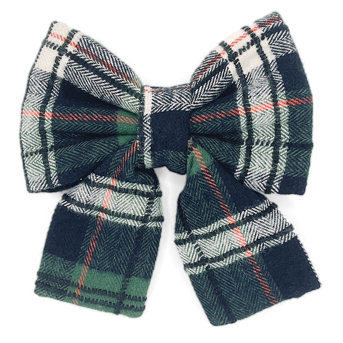 Evergreen Plaid Dog Sailor Bow | Holiday Dog Sailor Bow | Shop Sunny Tails