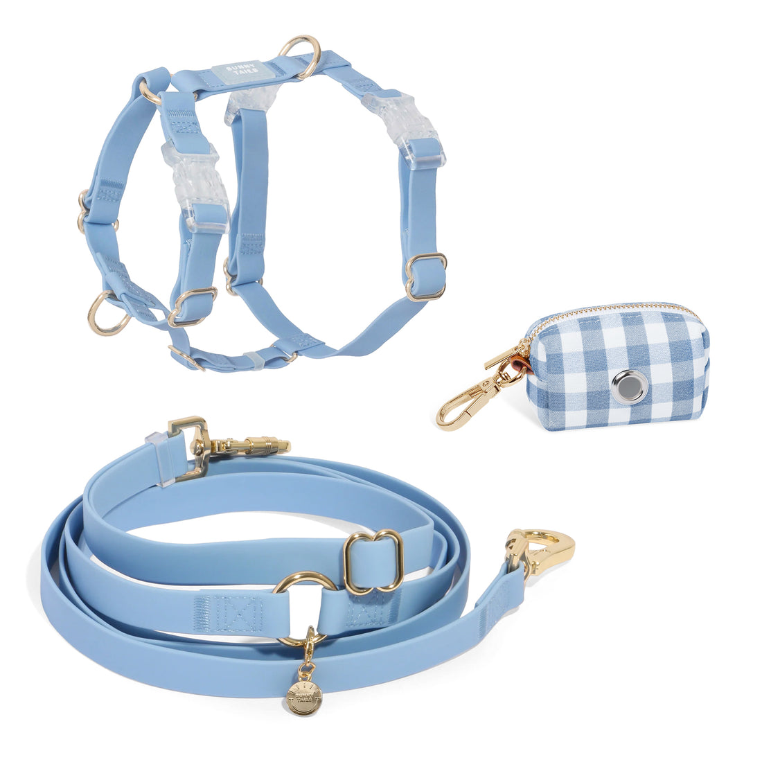 Light blue dog harness best sale