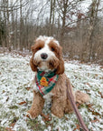 Gingerbread Green Tartan Flannel Dog Bandana - SUNNY TAILS