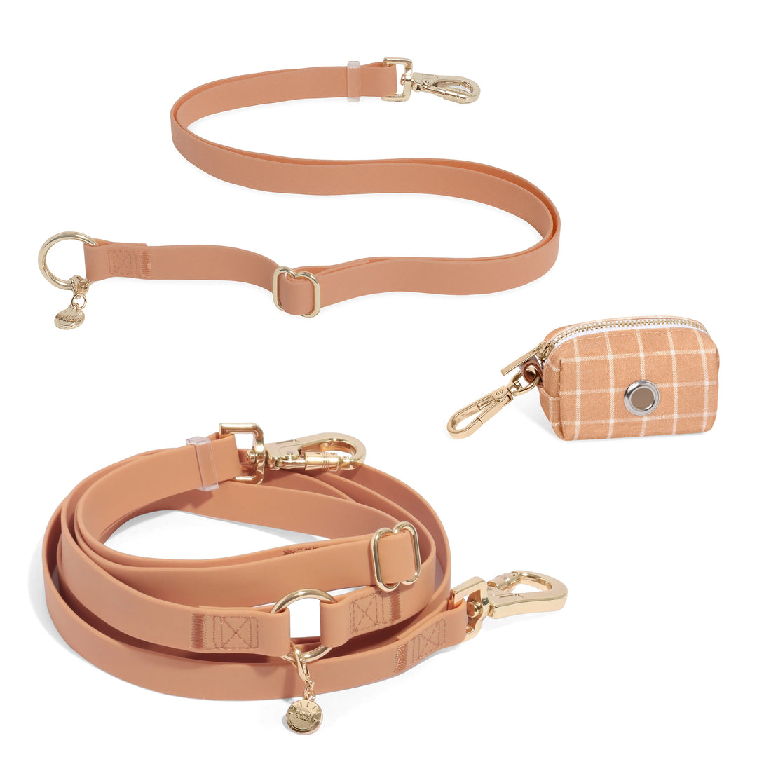 Chai Brown Wide Cloud Convertible Leash Extension Bundle 3/4"