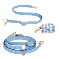 Malibu Blue Wide Cloud Convertible Leash Extension Bundle 3/4"