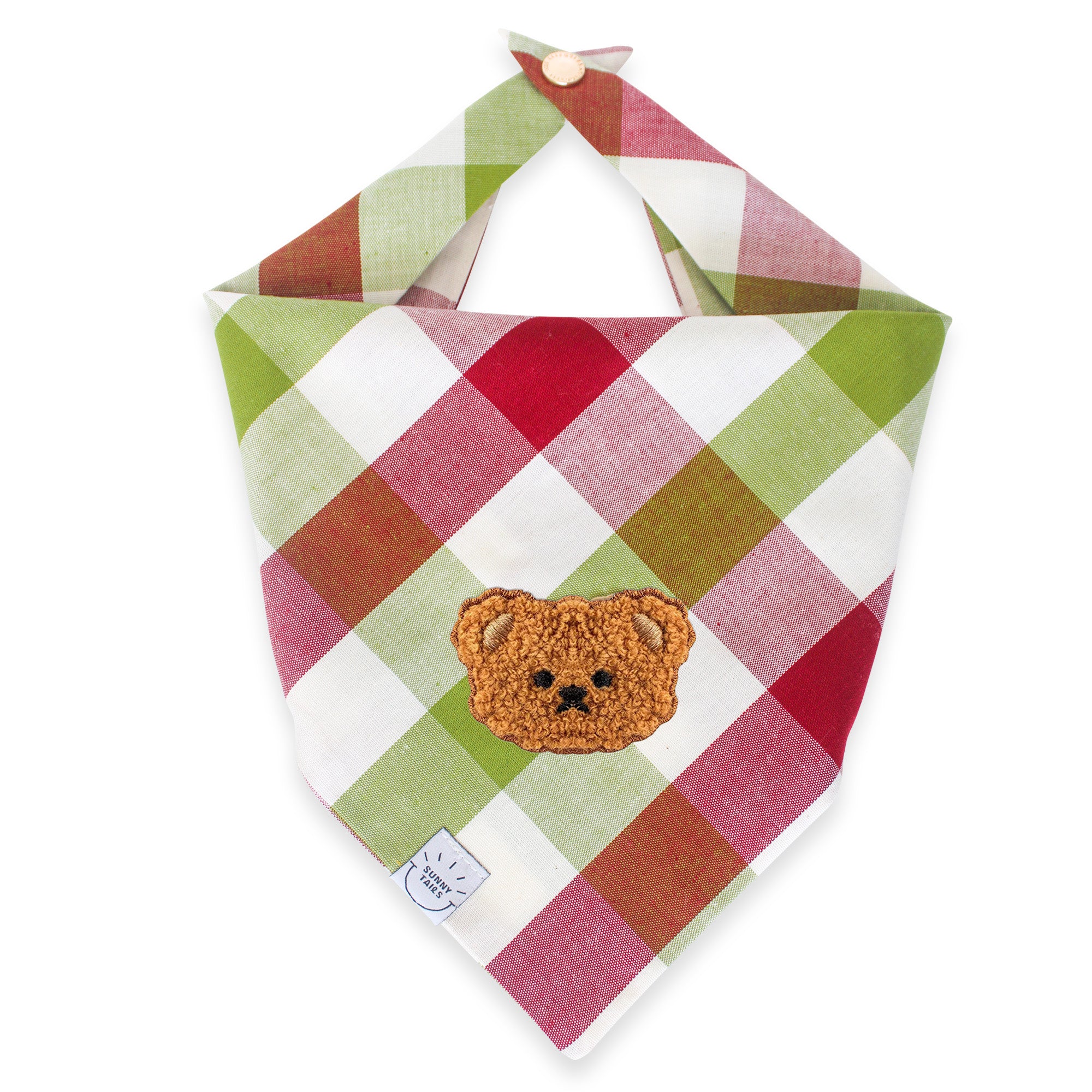 Picnic Plaid Teddy Bear Dog Bandana - SUNNY TAILS