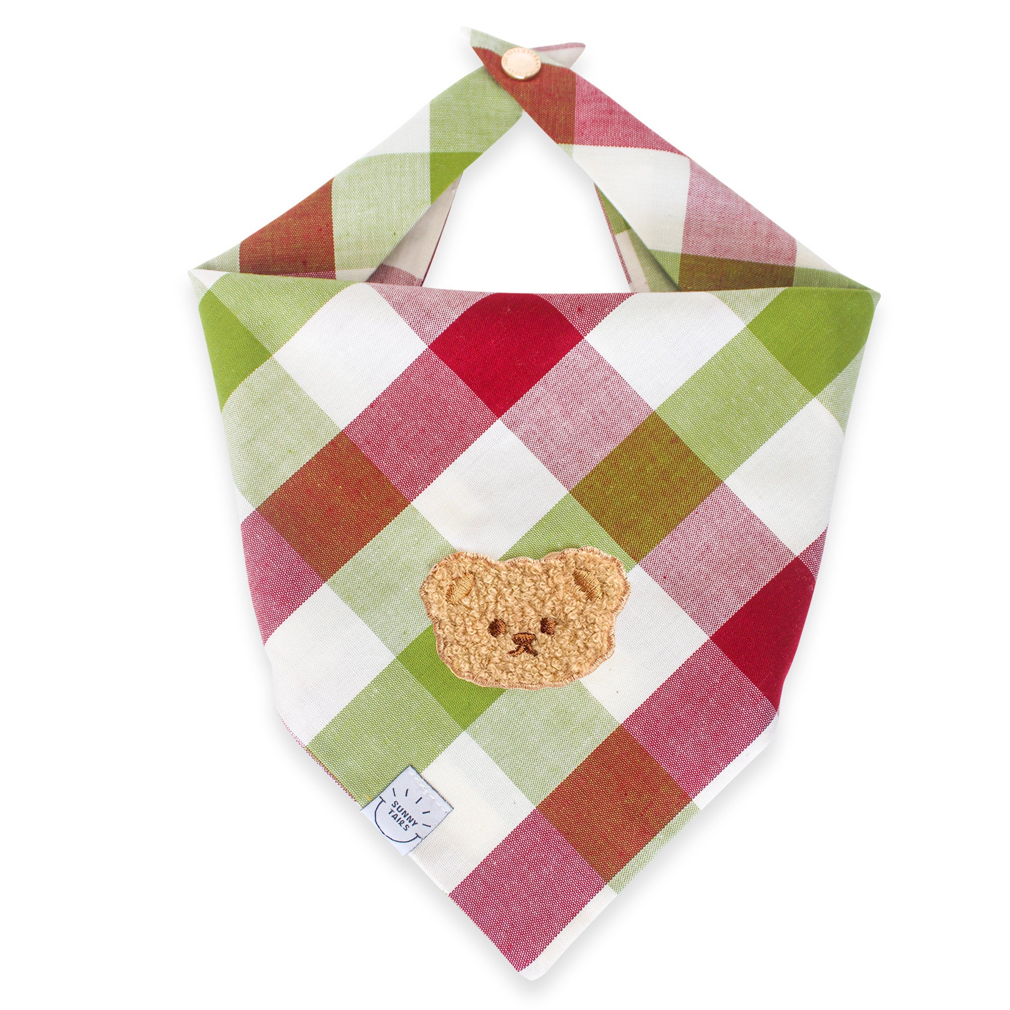 Picnic Plaid Teddy Bear Dog Bandana - SUNNY TAILS