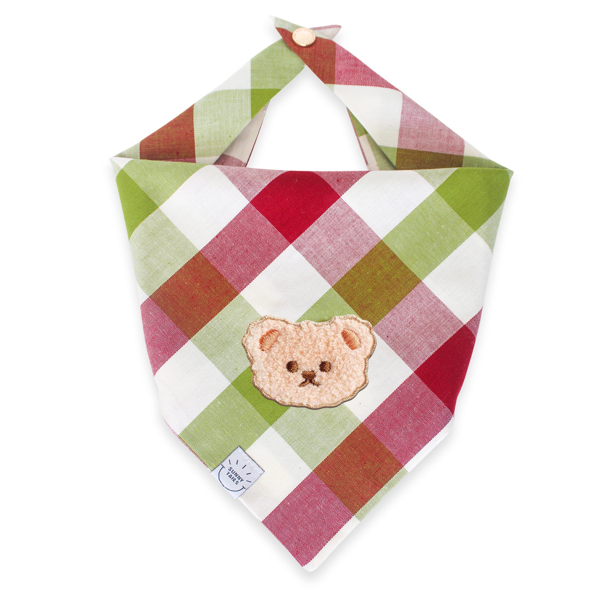 Picnic Plaid Teddy Bear Dog Bandana - SUNNY TAILS