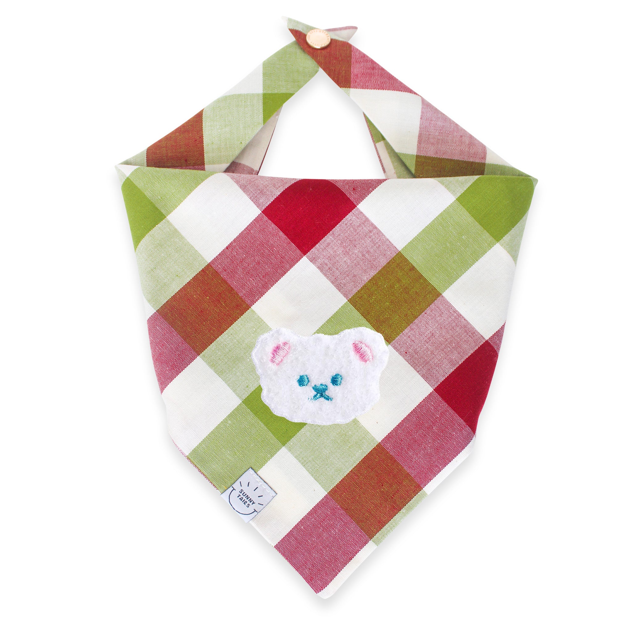 Picnic Plaid Teddy Bear Dog Bandana - SUNNY TAILS