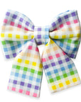 Rainbow Gingham Dog Sailor Bow | Summer Dog Sailor Bow | Shop Sunny Tails