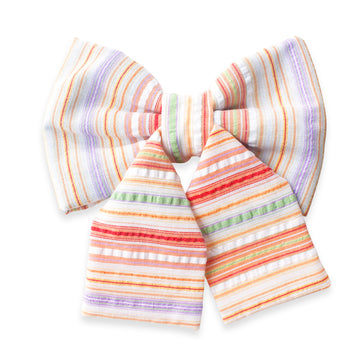 Sherbet Rainbow Dog Sailor Bow | Summer Dog Sailor Bow | Shop Sunny Tails