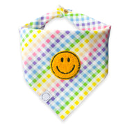 Rainbow Smiles Dog Bandana | Green Dog Bandana | Shop Sunny Tails