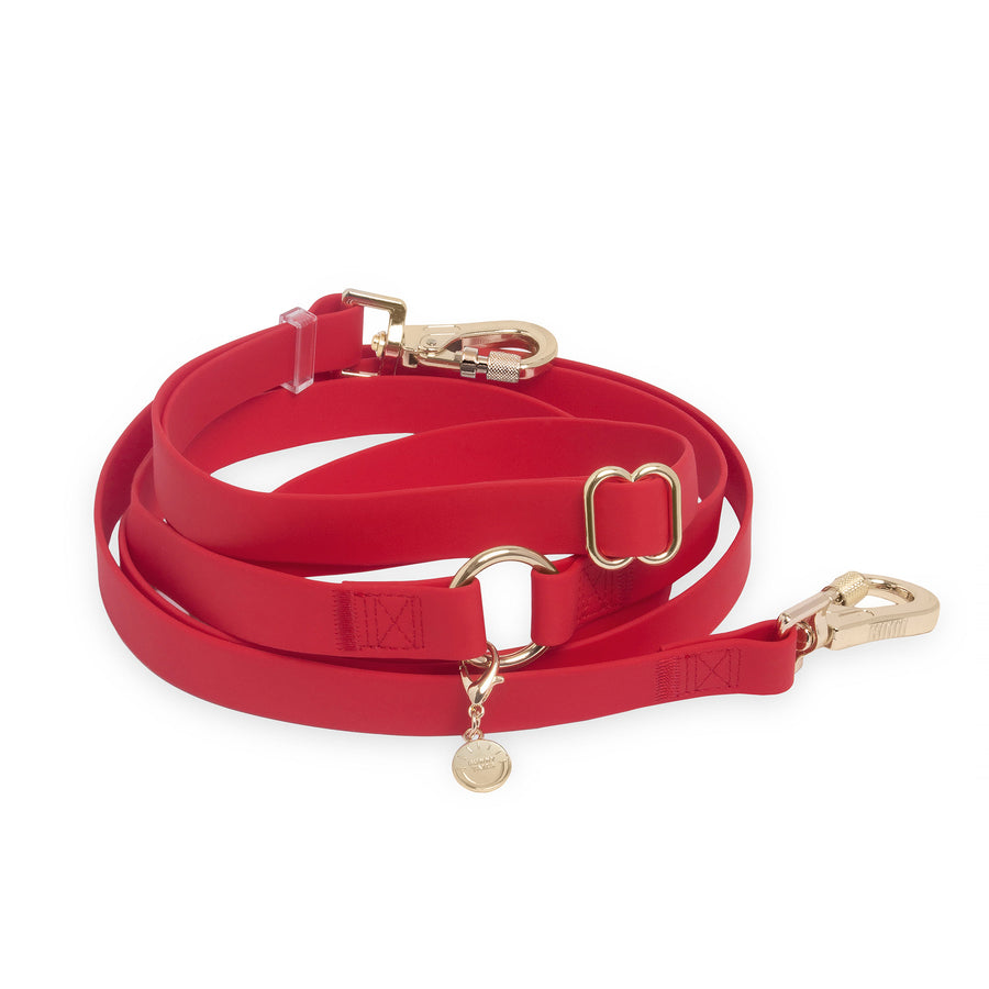 Cherry Red Wide 4-in-1 Convertible Hands Free Cloud Dog Leash