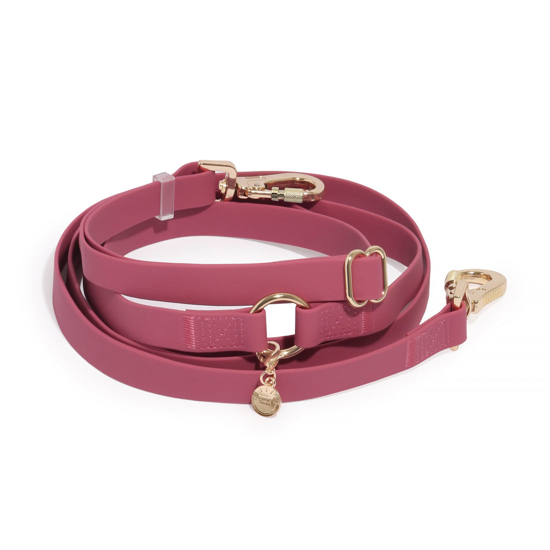 Mulberry Burgundy Wide 4-in-1 Convertible Hands Free Cloud Dog Leash