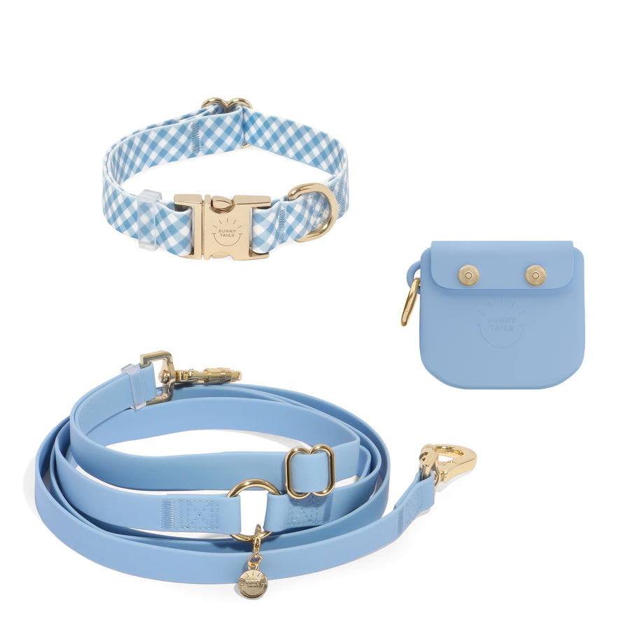 Cloud Dog Collar Treat Pouch Bundle Wide