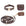 Espresso Brown Hands Free Leash | Snap Dog Treat Pouch |  Waste Dog Poop Bag Dispenser | Cloud Waterproof Dog Collar