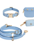 Malibu Blue Hands Free Leash | Snap Dog Treat Pouch | Cloud Waterproof Dog Collar |  Waste Dog Poop Bag Dispenser