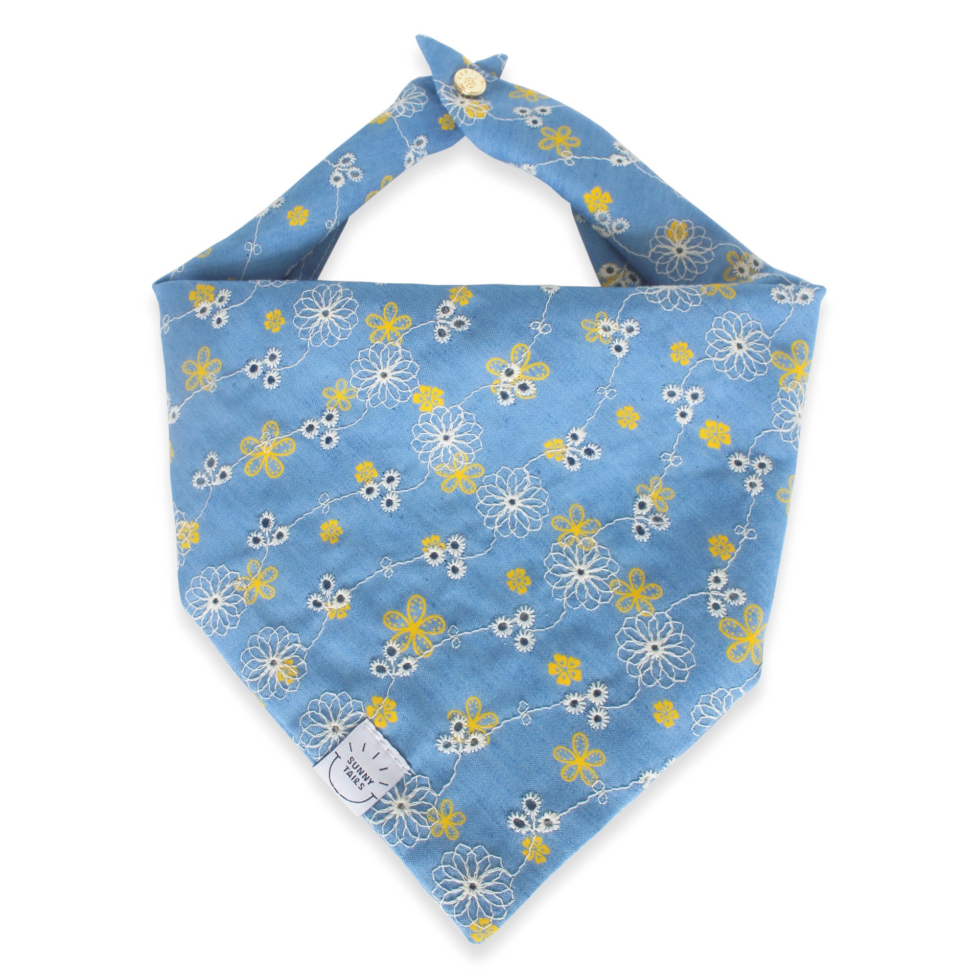 Denim &amp; Daisies Dog Bandana - SUNNY TAILS