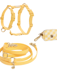 Dandelion Yellow Cloud Lite Dog Harness Bundle