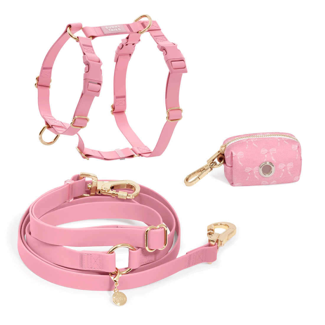 Real Leather Dog Harness Pink Perfect Pink Wide Cloud Lite Dog